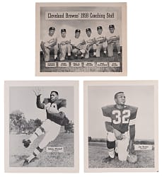Circa 1959 Cleveland Browns Team Issue Photo Pack (35) with Early J. Brown, P. Brown & B. Mitchell
