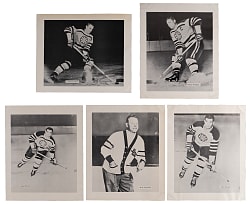 1958-1959 & 1959-1960 Boston Bruins Team Issue Photographs (20) with Hall of Famers - Tough Issue