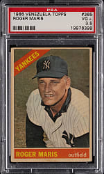 1966 Topps Venezuelan #365 Roger Maris PSA VG+ 3.5