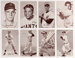 1939-1966 Exhibits Collection (21) with (7) Hall of Famers Including Aaron, Banks, Mays & Musial