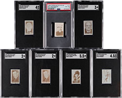 1956 Topps Hocus Focus Graded Group (7) with The Wright Brothers & Winston Churchill
