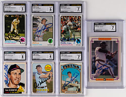 1969-1991 Baseball Hall of Fame Signed Card CGC/JSA Graded Collection (12)