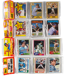 1981-1991 Unopened Rack Packs (14) with (2) 1982 Topps & 1987 Topps with Barry Bonds Showing