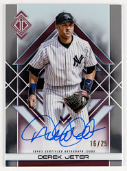 2025 Topps Transcendent Derek Jeter Icons Chrome Autograph Variation #/25