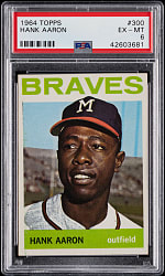 1964 Topps #300 Hank Aaron PSA EX-MT 6