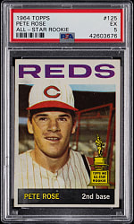 1964 Topps #125 Pete Rose All-Star Rookie PSA EX 5