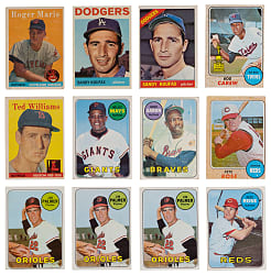 1958-1969 Topps Hall of Fame & Superstars (12) with Aaron, Koufax, Mays, Rose & T. Williams