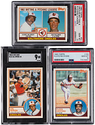 1983 Topps Baltimore Orioles PSA GEM MINT 10 Lot (7) with Rare #192 Floyd Rayford Plus 1983 O-Pee-Chee #163 Cal Ripken Jr. SGC MINT 9