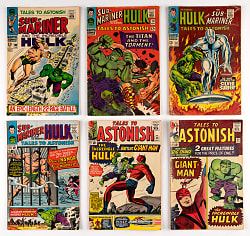 1964-1967 Marvel Tales to Astonish Comics (28) with #59 First Hulk in This Title & #93 Hulk vs. Silver Surfer