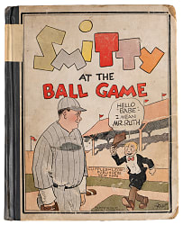 1929 Smitty at the Ballgame Hardcover Book Featuring Babe Ruth