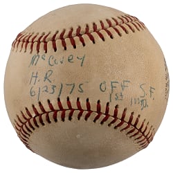 June 23, 1975 Willie McCovey Career Home Run #443 Baseball with Letter of Provenance
