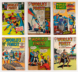 1963-1974 DC Batman & Superman Related Comic Books (58) with (33) World's Finest Issues