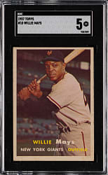 1957 Topps #10 Willie Mays SGC EX 5
