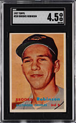 1957 Topps #328 Brooks Robinson Rookie SGC VG/EX+ 4.5