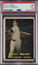 1957 Topps #95 Mickey Mantle PSA VG+ 3.5