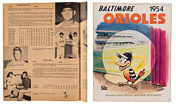 1954 Baltimore Orioles Team-Signed Inaugural Season Yearbook with (27) Signatures Including Courtney, Fox, Larsen & Waitkus