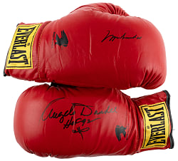 Muhammad Ali & Angelo Dundee Signed Boxing Glove Pair