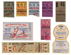 1954-1979 Baltimore Orioles Opening Day Ticket Collection (34) with 1954 First Season, (22) Fulls & Several Specials