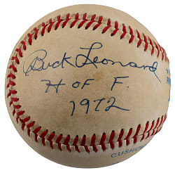 "Cool Papa" Bell, Judy Johnson & Buck Leonard Multi-Signed OAL/MacPhail Baseball - Each with Hall of Fame Inscriptions Plus Full JSA LOA