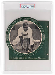 1950 All-Star Baseball Pin-Ups Unpunched Complete Set (10) with PSA Authentic Jackie Robinson Plus Front & Back Cover