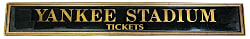 Vintage Yankee Stadium Tickets Framed Point-of-Sale Sign