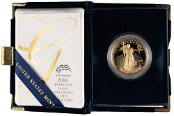 2006-W $50 American Eagle 1-Ounce Gold Proof Coin with Case & COA