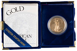 1996-W $50 American Eagle One Troy Ounce Proof Gold Coin with Case & COA