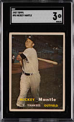 1957 Topps #95 Mickey Mantle SGC VG 3