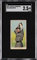 1909-1911 T206 White Border Charlie Fritz Southern Leaguer SGC GOOD+ 2.5 - Old Mill Back
