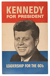 1960 John F. Kennedy Campaign Broadside - "Kennedy for President - Leadership for the 60's"