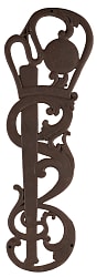 1910s-1940s Rarely Seen Iron Figural Seat End from League Park in Cleveland