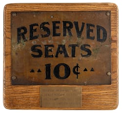 1910s Washington Senators American League Park II Box Office Brass Sign Plaque