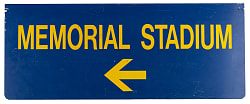 1970s Memorial Stadium Metal Street/Transit Sign