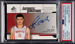 2003 SP Signature Basketball Yao Ming PSA NM-MT 8 with Auto 9 Graded