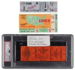 1959-1966 Sandy Koufax Tickets (11) Including PSA Graded, World Series & Other Notables