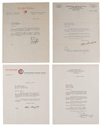 1945-1975 Executives Signed Typed Letters on Official Letterhead with Griffith, Harridge, MacPhail & Wrigley