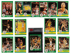 1984-1985 Star Basketball Boston Celtics Complete Team Set Pair with NBA Champions Set & Arena Team Set Including Graded #1 Larry Bird