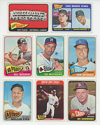 1965 Topps High-Grade Starter Set (221/598) with Stars