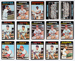 1971 Topps Singles Collection (2,300+) with (140+) High Numbers & (110+) Hall of Famers