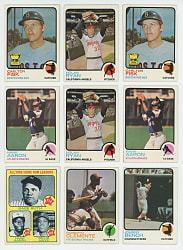 1973 Topps Singles Collection (687) with (90+) Hall of Famers Including (2) Aaron, (2) Ryan & Clemente