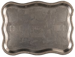 1897 Jim Corbett vs. Robert Fitzsimmons World Championship Fight Commemorative Silver Tray