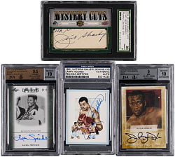 1991-2011 Boxing Legends Signed & Graded Quartet with Douglas, Holmes, Sharkey & Spinks