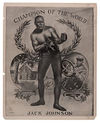 1909 Jack Johnson "Champion of the World" Poster