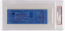 May 15, 1953 Chicago Stadium Jersey Joe Walcott vs. Rocky Marciano Full Ticket PSA EX-MT 6