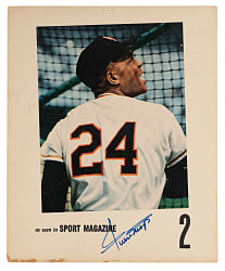 Willie Mays Signed Vintage "As Seen in SPORT Magazine" Broadside