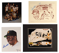 Willie Mays Signed Display Collection (7)