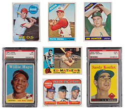 1958-1969 Topps Collection (17) with 1958 Sandy Koufax & Willie Mays (Both PSA VG 3)