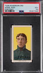1909-1911 T206 White Border Addie Joss Portrait PSA VG+ 3.5 - Sovereign 350 Back