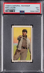 1909-1911 T206 White Border Nap Lajoie Throwing PSA VG+ 3.5