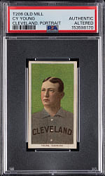 1909-1911 T206 White Border Cy Young Portrait PSA Authentic-Altered - Old Mill Back